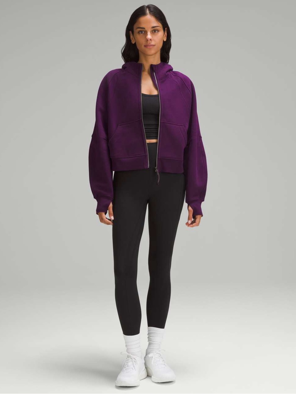 180. Lululemon Scuba Oversized Full-Zip Hoodie Dramatic Magenta XL XXL - Picture 2 of 13